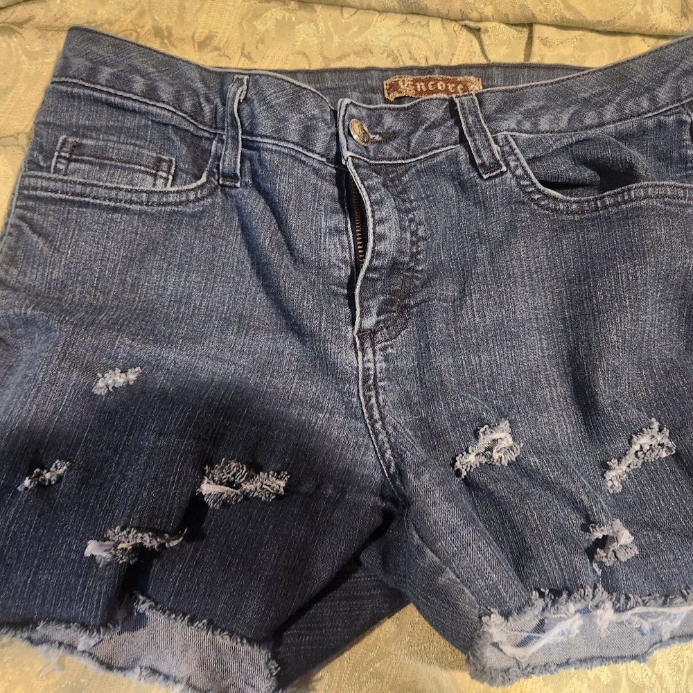 Encore Womens Jean Shorts Size 13